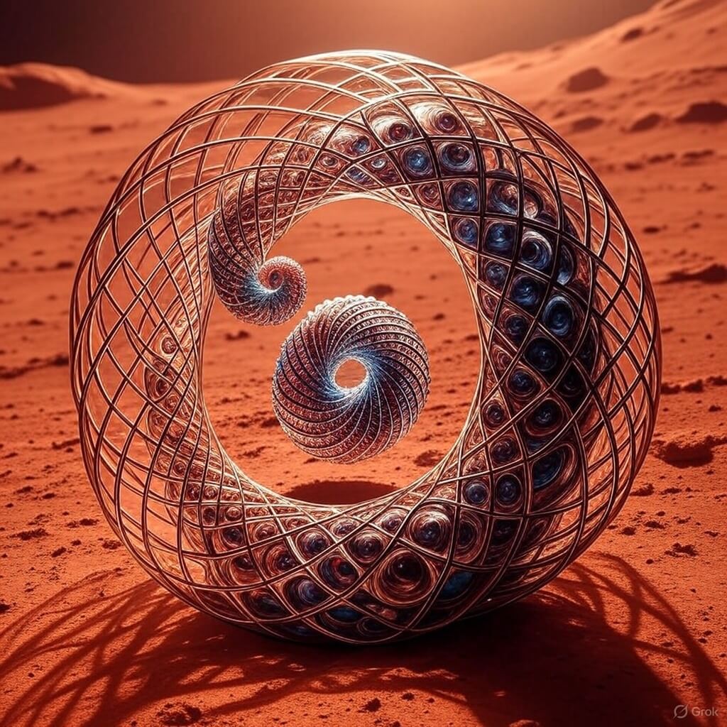 Klein spiral on Mars