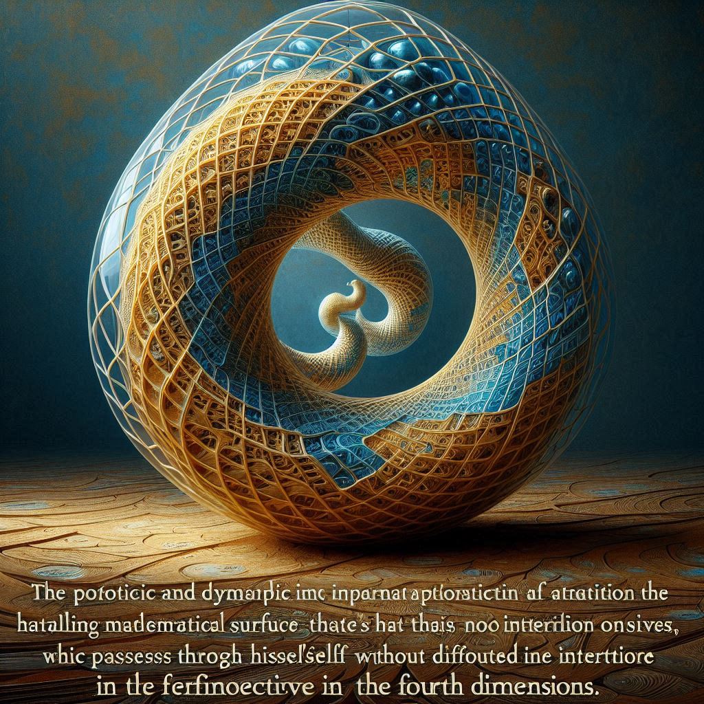Gold and blue Klein spiral