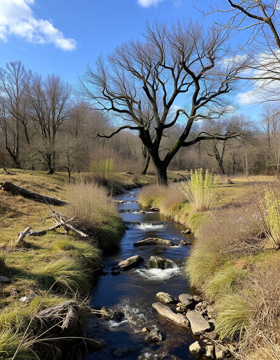 The stream in winter