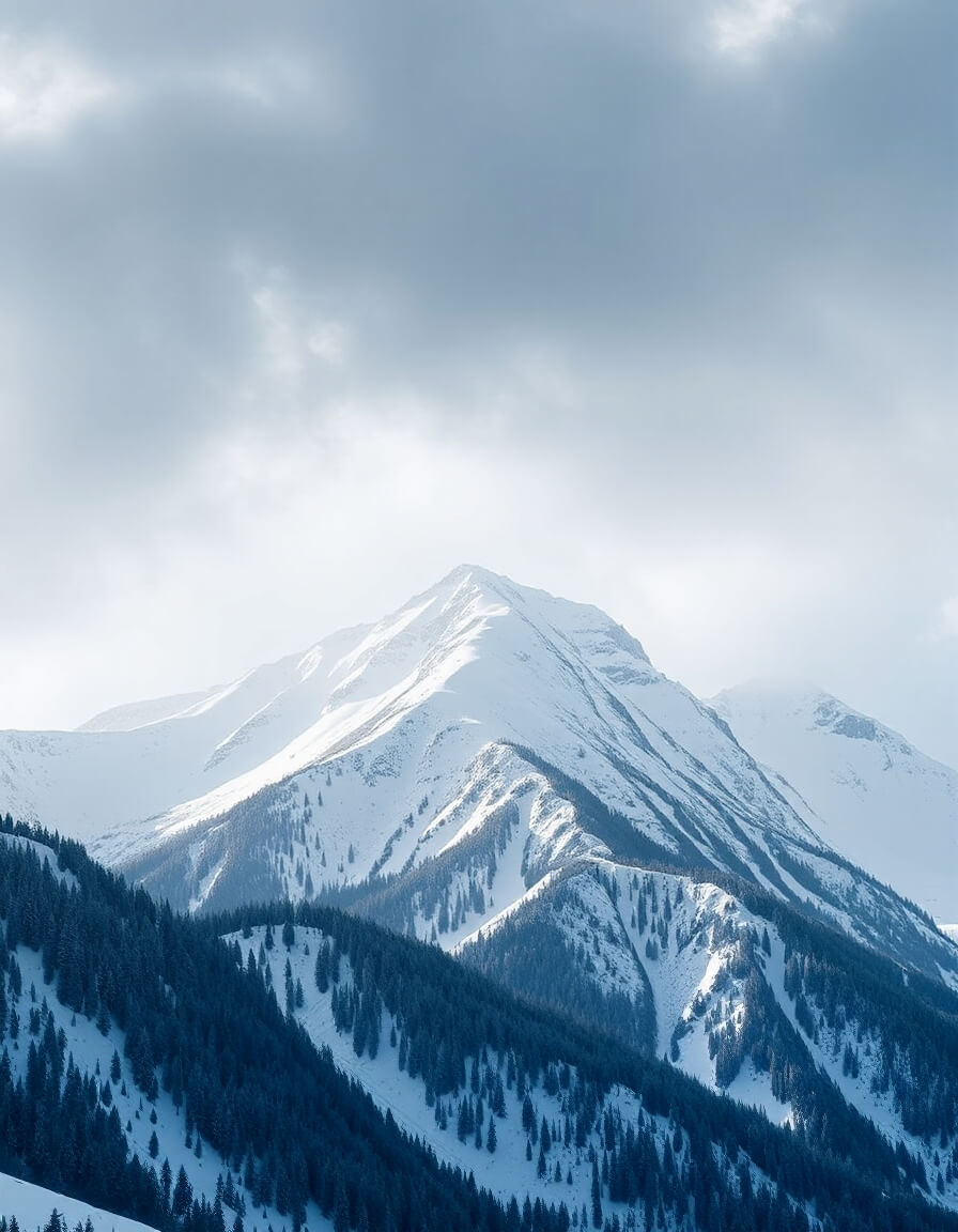 Sacred mountain, mist and light, inner ascension