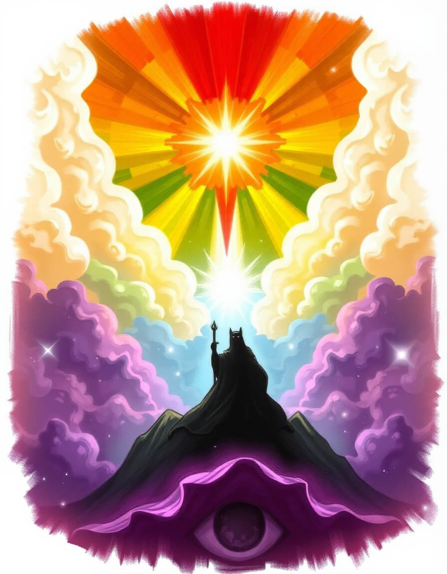 Apocalyptic mystery, cosmic light, eye of the Refuge