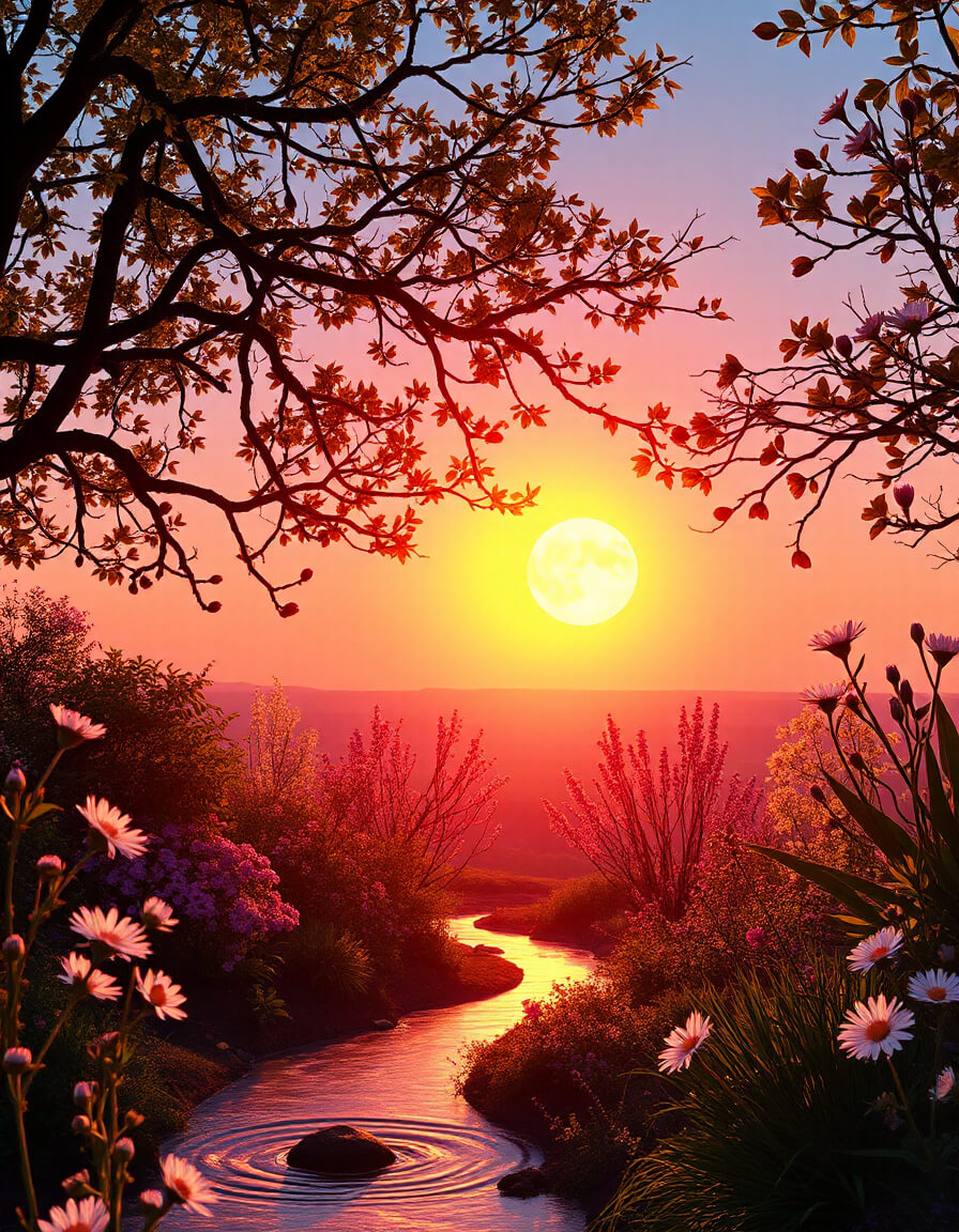 Secret garden, dawn light, promise of renewal