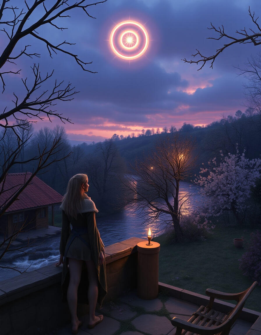 Luminous sphere, harmony of colors, vibrant energy